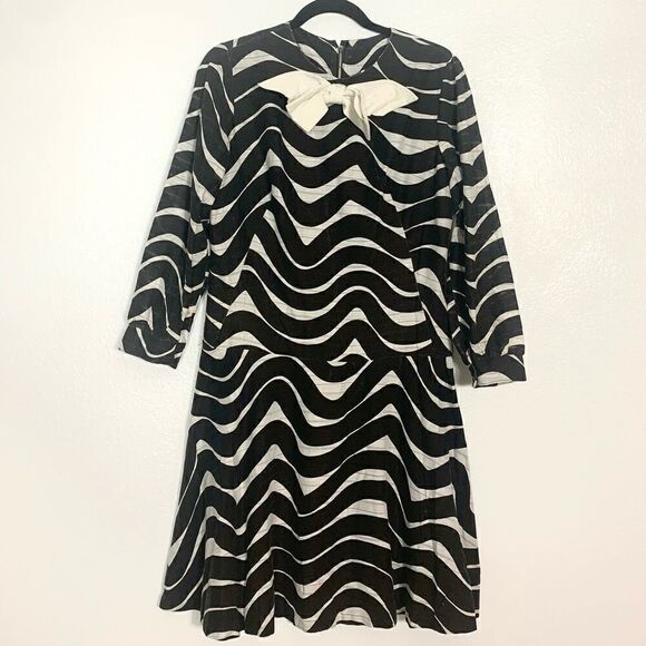 Vintage 70’s Drop Waist Retro Psychedelic Dress - Picture 7 of 11